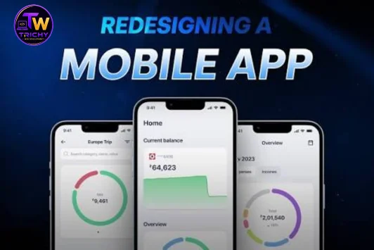 Mobile app interface redesign concept
