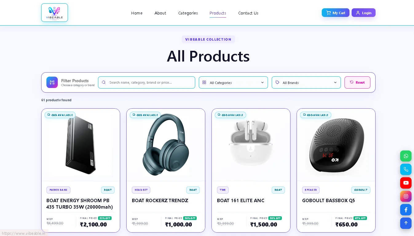 E-commerce UI and UX portfolio project